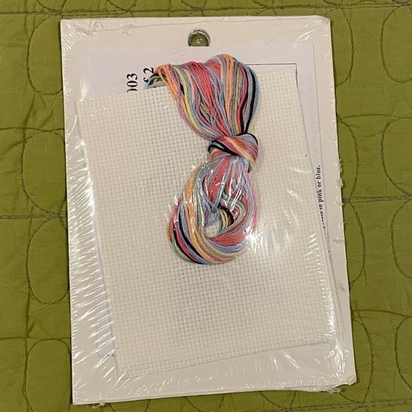 Janlynn Needlecraft Special Moments Mini Cross Stitch Kit 5"X7" Baby Footprints - Picture 3 of 4